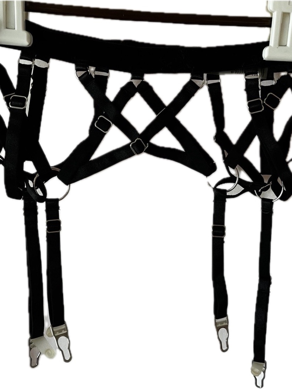 Thistle & Spire Strapped In Black Garter Belt + Thigh Garters Set
